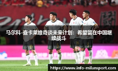 马尔科-查卡莱维奇谈未来计划：希望留在中国继续战斗